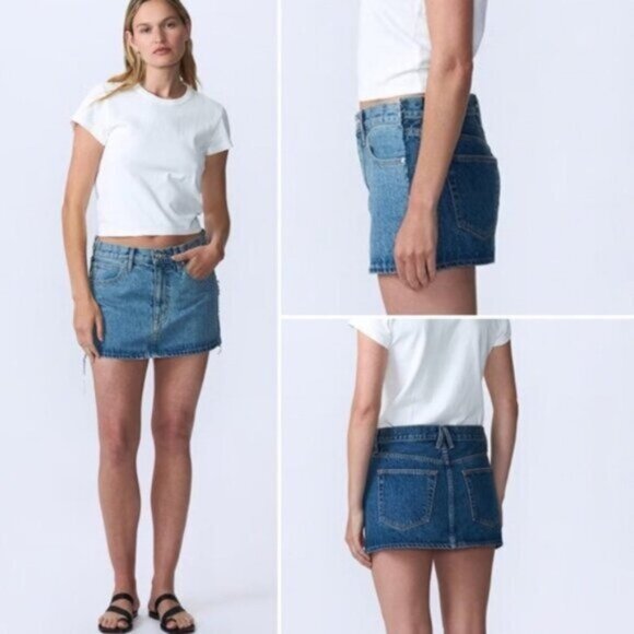 SLVRLAKE BNWOT Re-Worked Mini Skirt - Great Divide Sz 31 - Picture 1 of 14